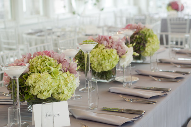 鲜花婚宴桌素材图片