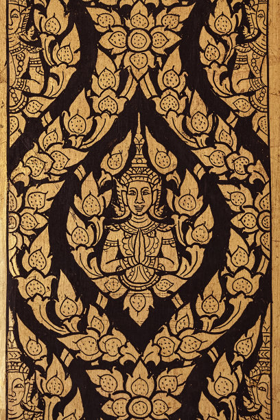 泰国佛教寺庙立柱装饰。图片下载