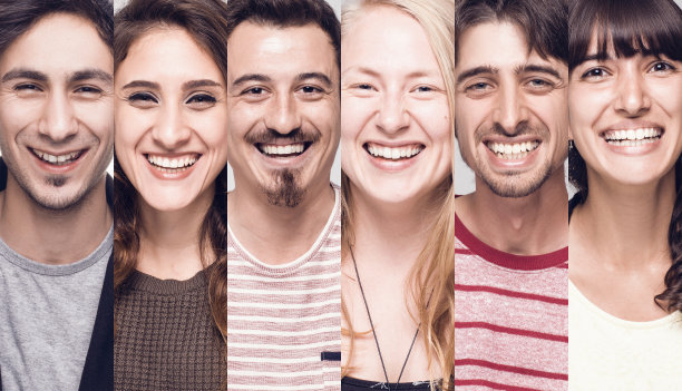 年轻团队多重形象图片下载