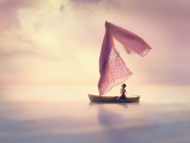 女人在船图片下载