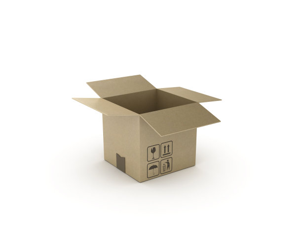 打开纸板箱- 3D渲染图片下载