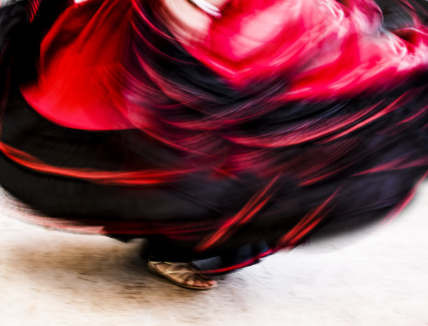 传统舞者的抽象运动模糊图片下载