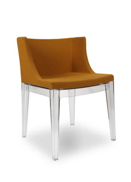 现代橙色椅子与修剪路径图片下载