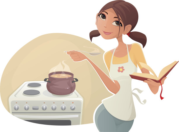 女人做饭图片下载