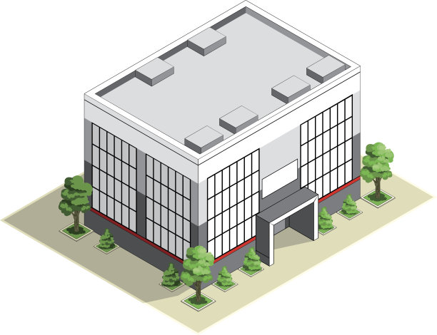 计算机生成的等距建筑图像图片下载