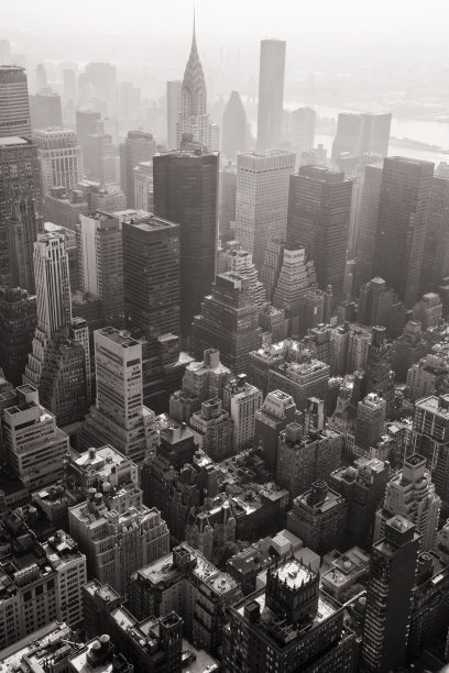 纽约地平线黑与白图片下载