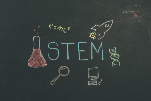 黑板上写着“STEM”图片下载