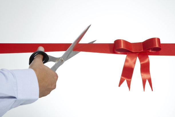 剪彩红丝带图片下载