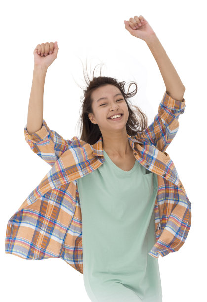 快乐的跳的女人图片下载