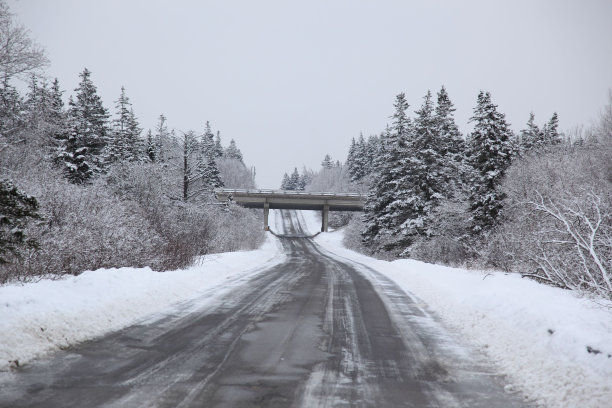 加拿大新斯科舍省梅特根中心的冬季场景图片下载
