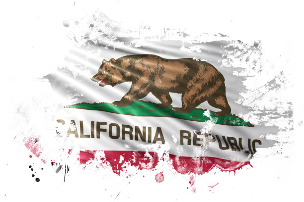 加州油墨垃圾旗图片下载