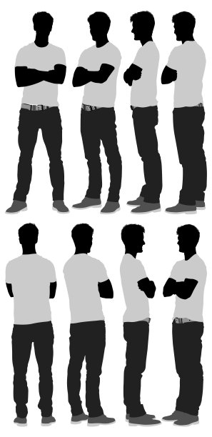 多幅男人站立的图像图片下载