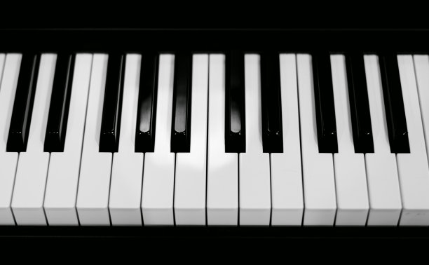 黑白钢琴键图片下载