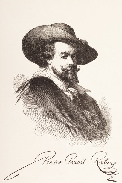 版画画家彼得·保罗·鲁本斯1842年图片下载