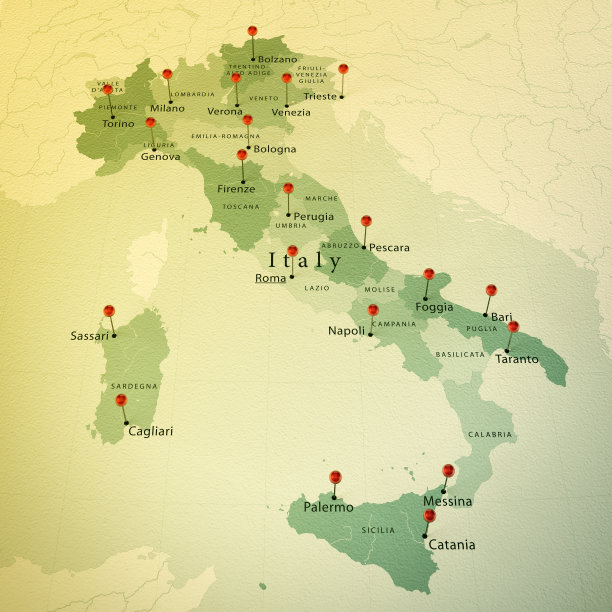 意大利地图广场城市直针古董图片下载