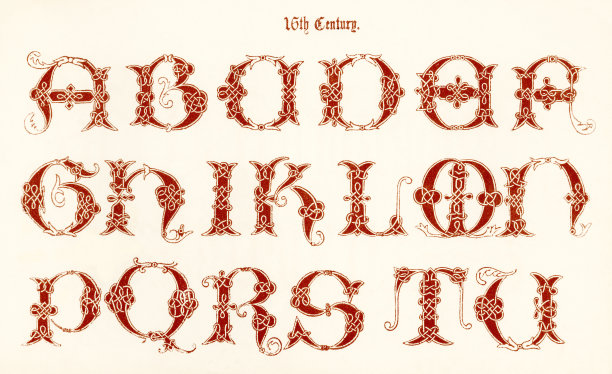 16世纪意大利大写字母图片下载