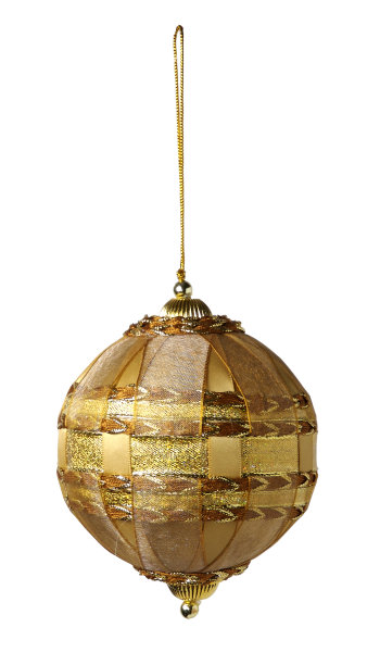 白色的金色圣诞装饰品图片下载