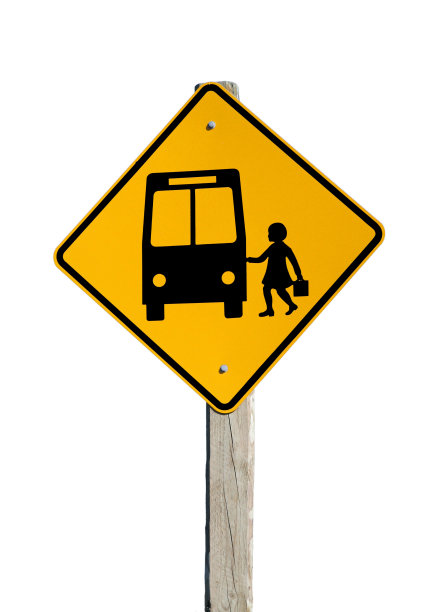 孤立的校车图片下载