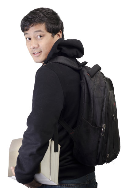 年轻的亚洲学生回首往事图片下载