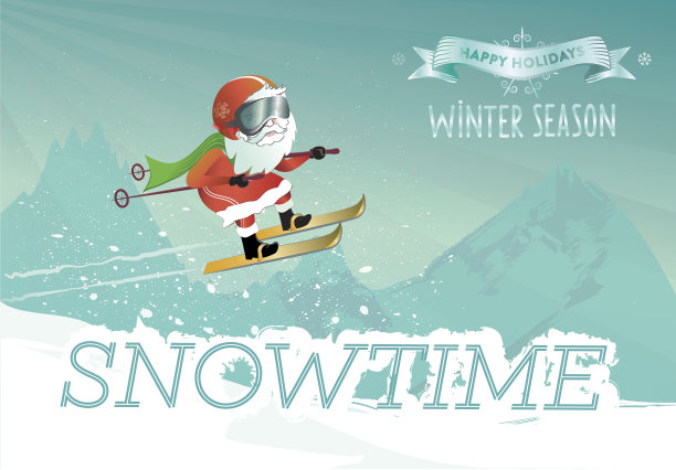 圣诞老人的寒假图片下载