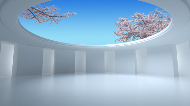 圆形物展示房间图片下载