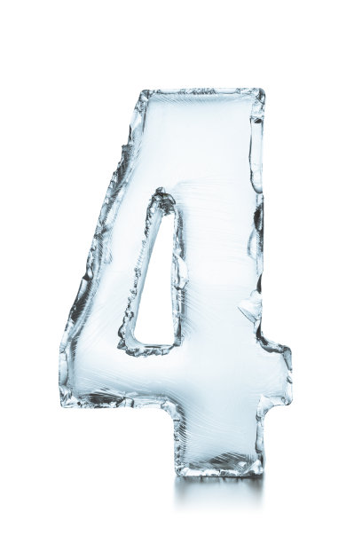 冰冻的数字4图片下载