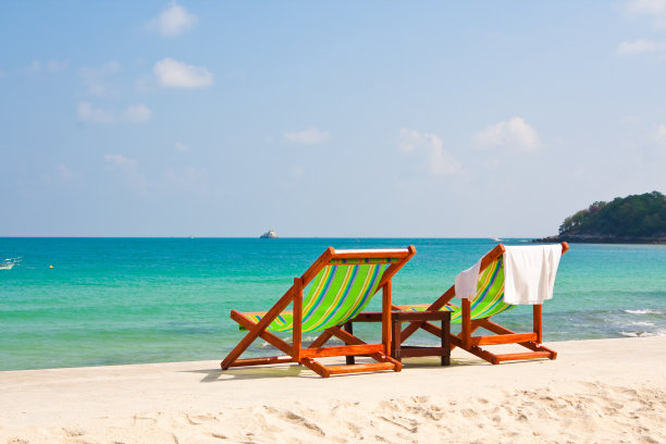 泰国沙美岛的白色沙滩图片下载