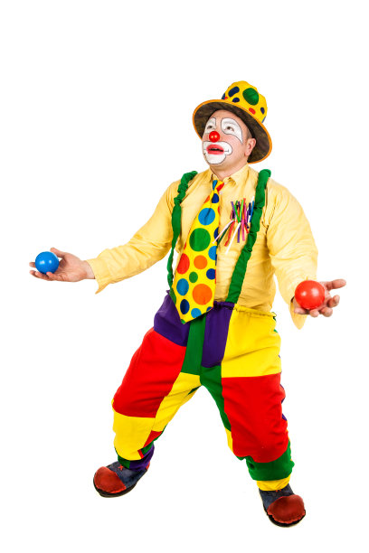 小丑耍球图片下载