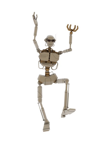 3d机器人快乐跳跃图片下载