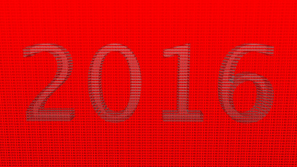 用红色重复的白色数字表示2016年图片下载
