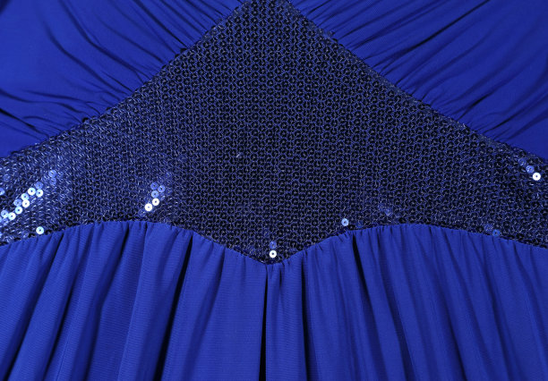 蓝色亮片织物背景图片下载