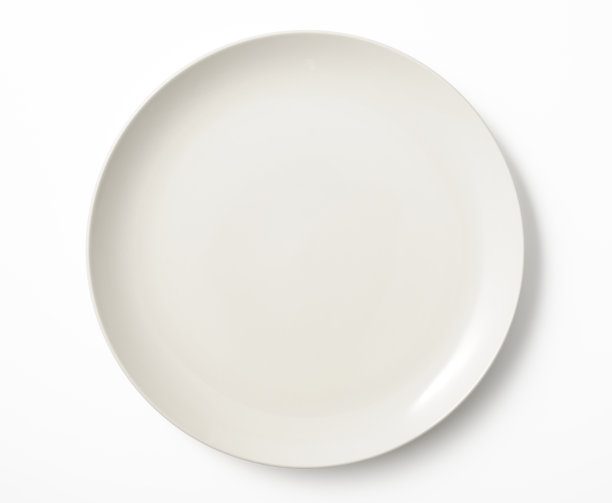 白色背景上的空白盘子的孤立镜头图片下载