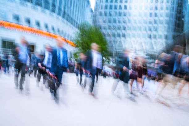 模糊的行人，抽象的图片，商业区伦敦图片下载