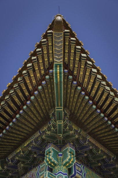 北京紫禁城华贵的木塔檐图片下载