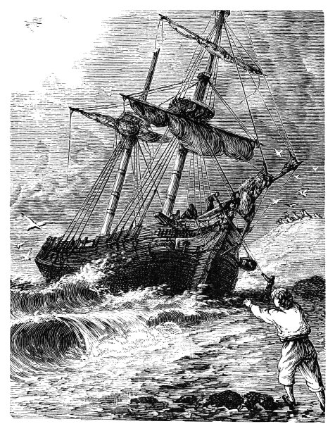 帆船搁浅了图片下载