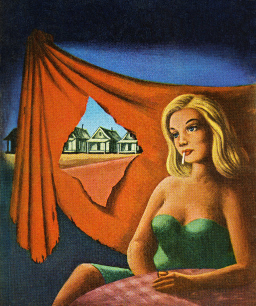 悲伤的金发女人图片下载