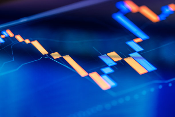 财务图表在数字显示素材图片