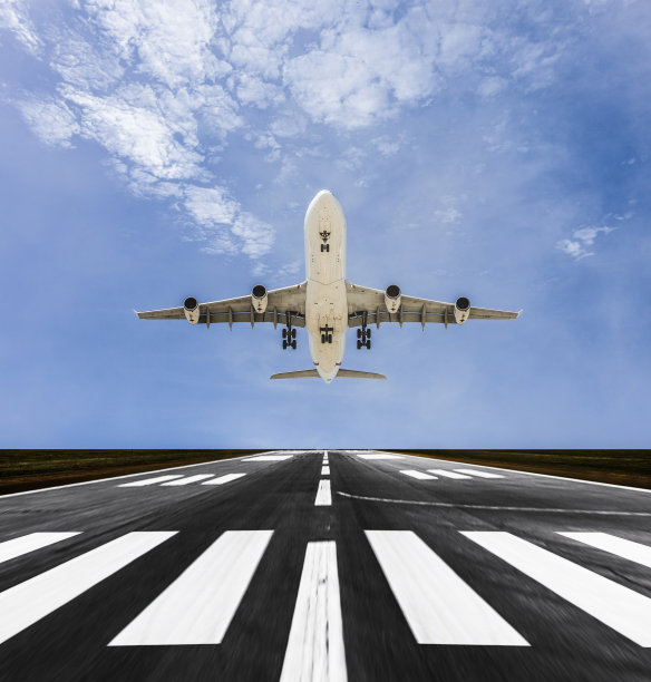 客机起飞素材图片