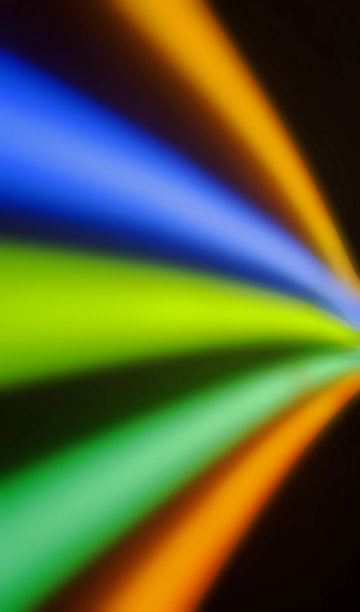 明亮多彩的光长度与散景效果-在黑色图片下载