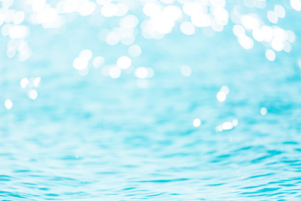 抽象的水面与美丽的散景背景素材图片