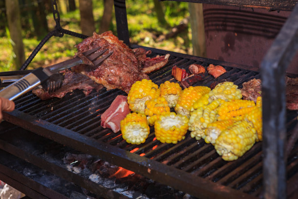 哥伦比亚-下午烤肉和玉米图片下载
