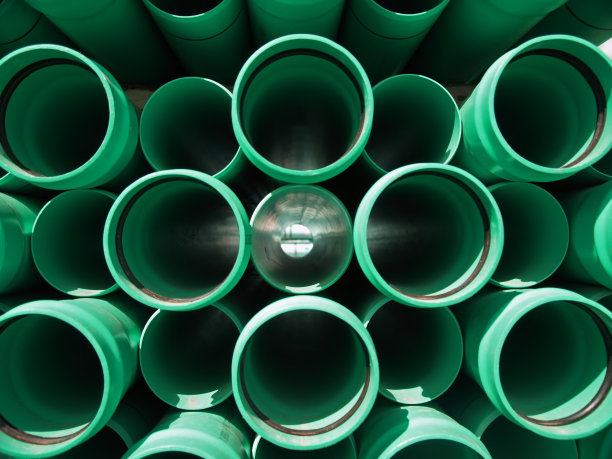建筑管道和管-中绿色聚氯乙烯图片下载