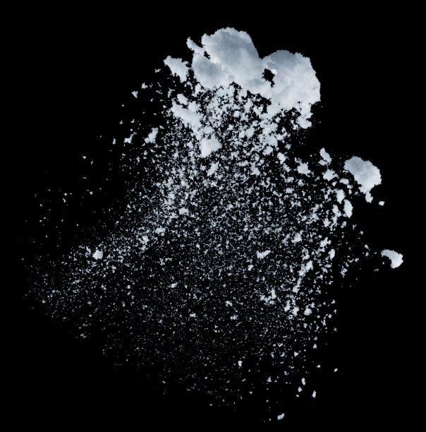 雪道飞溅效果孤立图片下载