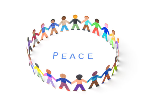 社区圈内围绕和平一词图片下载