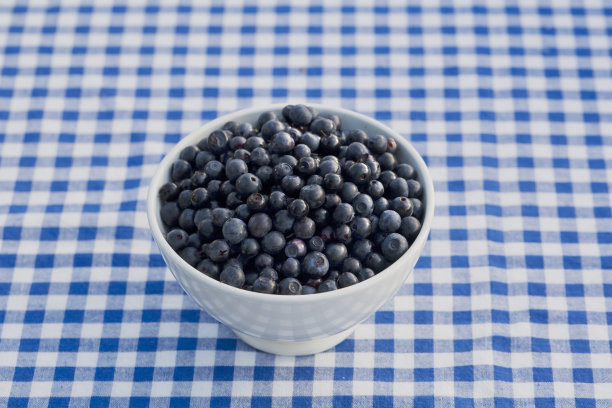 白碗里的蓝莓。图片下载