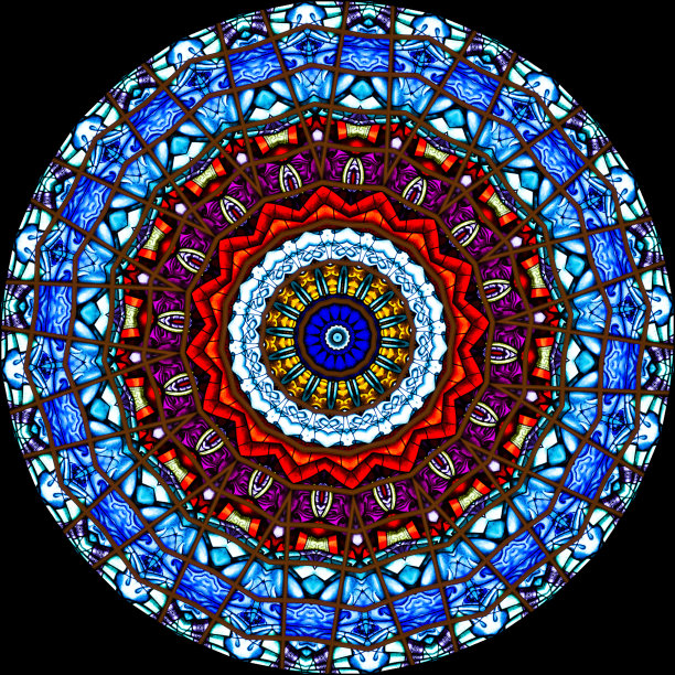 彩色玻璃万花筒图片下载