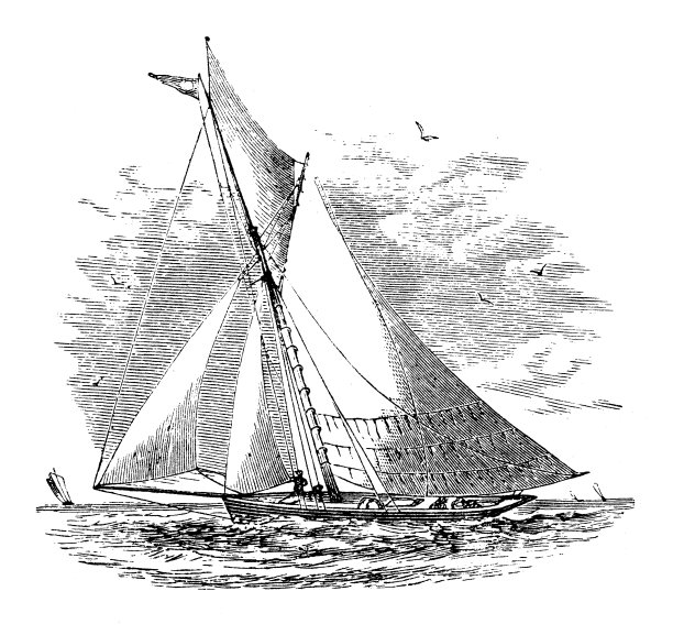 古董刀具插图素材图片