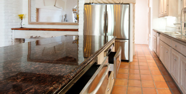 美食厨房在圣达菲风格的豪华地产家素材图片