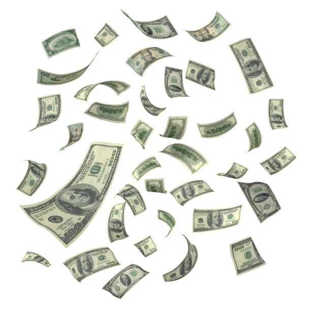 下跌的美元货币(XXXL)图片下载