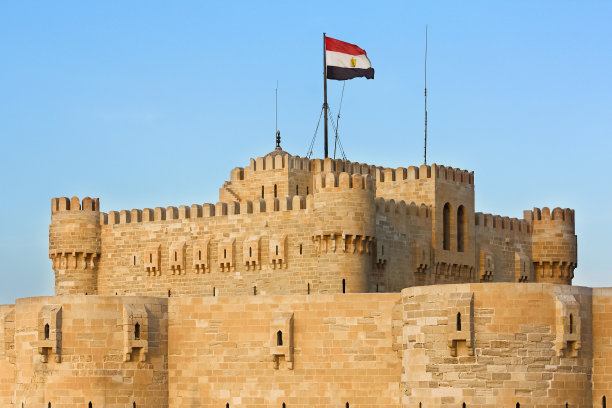 埃及亚历山大 Qaitbay 城堡或堡垒图片下载